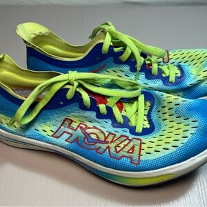 HOKA Cielo FLYX Track Spikes Size 7 Blue Yellow Running Shoes Lightweight